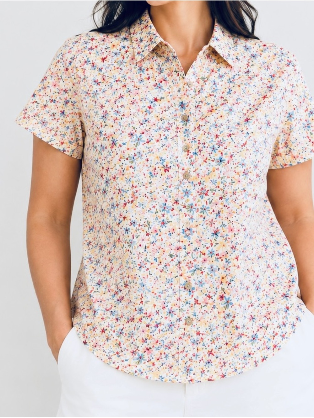 Rough Rider by Circle T Floral Western Button-Up Blouse